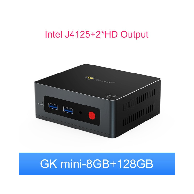 Beelink Mini Pc Intel J4125 Gk Mini Windows 11 Ddr4 8gb 128gb Ssd 5g