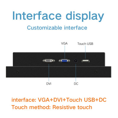 Free shipping 10.1 Inch Monitor 1366*768 Resistance Touch Screen Industrial Display VGA/HDMI/DVI/USB