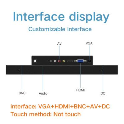 15.6 Inch LCD Display Desktop Screen Monitor of Tablet VGA HDMI AV TV USB Not Touch Screen rack mounting embedded monitor