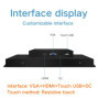 15 Inch PC Display Desktop LCD Screen Monitor of Tablet VGA HDMI DVI USB 1024*768 Resistance Touch Screen Buckles Mounting