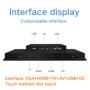 14 Inch Monitor of Tablet Industrial Display Desktop Screen VGA HDMI AV TV USB Buckles Mounting 1600*900 Not Touch Screen