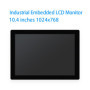 10.4 Inch Industrial LCD Display Monitor Resistive Touch Screen 1024*768 Buckles Mounting for production Monitoring