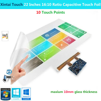 Xintai Touch 19 Inches 16:10 Ratio 10 Touch Points Interactive Capacitive Multi Touch Foil Film Plug &amp Play